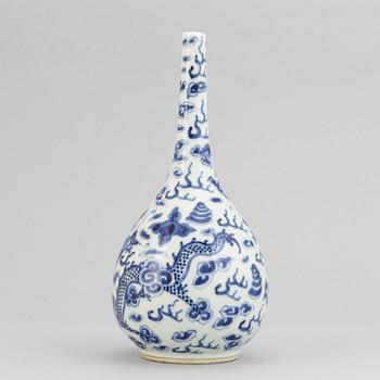 A Chinese blue and white 'Bleu de Hue' vase for the Vietnemese market, marked for the inner palace, mid 19th century.