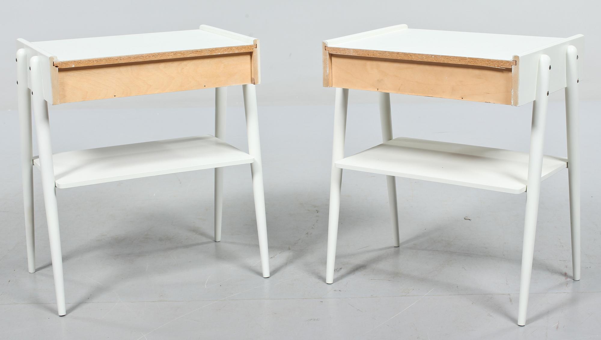 SÄNGBORD, ett par, AB Carlströms & CO Möbelfabrik, 1950/60-tal.