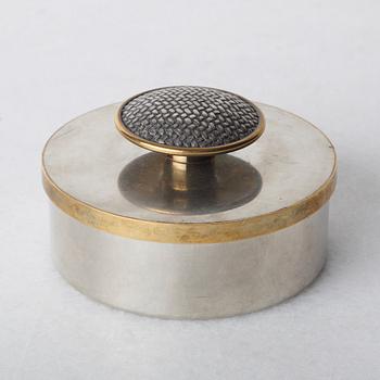 Estrid Ericson, a pewter and brass box with cover, Svenskt Tenn, Stockholm 1956.