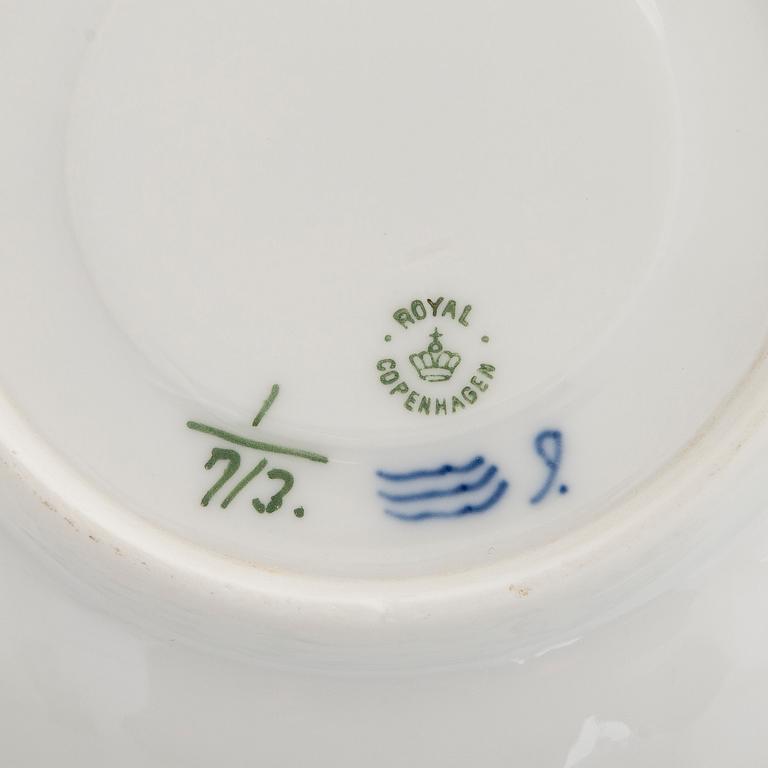 A 51-piece porcelain coffee and tea service, "Musselmalet", Royal Copenhagen, Denmark.