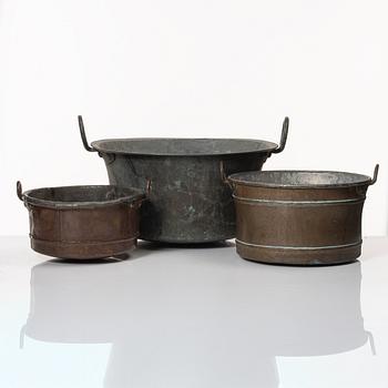 Kittlar, 3st, Sverige,  1800-tal.