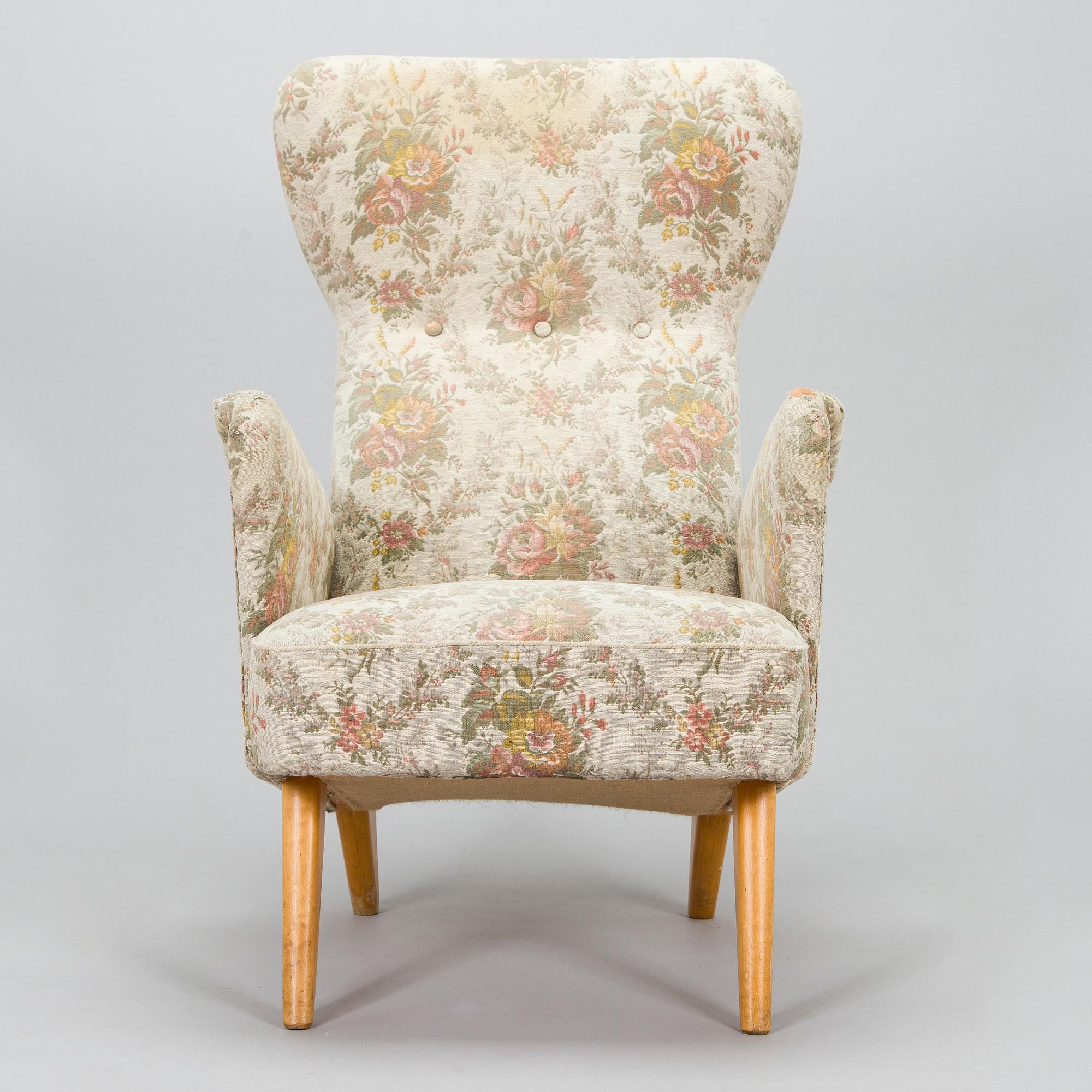 Carl Gustaf Hiort af Ornäs, nojatuoli, Hiort Tuote Puunveisto, 1940-luku.