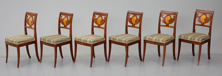 STOLAR, 6 st, empire, 1800-talets första hälft.