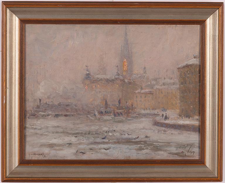 Erik Tryggelin, Vintervy mot Riddarholmskyrkan.