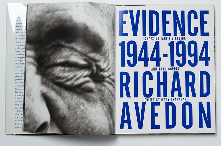 Richard Avedon, bok Evidence 1944–1994 signerad 1994.