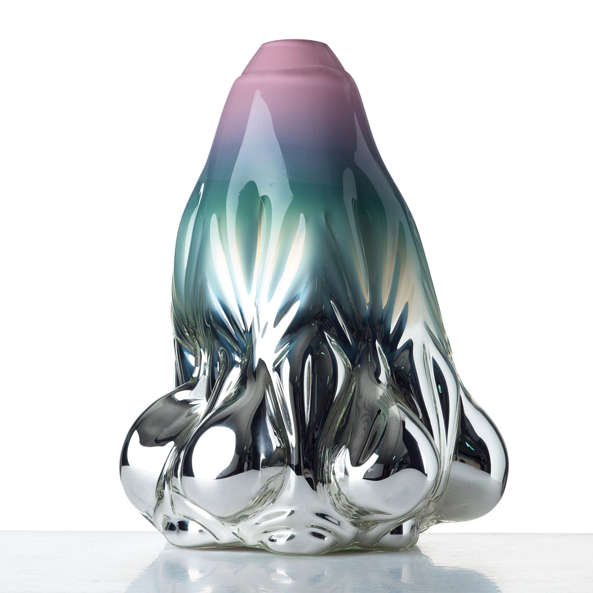 Hanna Hansdotter, "Dripping print", skulptur, glas, The Glass Factory, Boda Glasbruk, 2018.