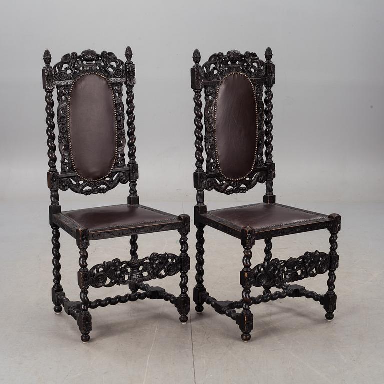 STOLAR, ett par. Barockstil, sekelskiftet 1900.
