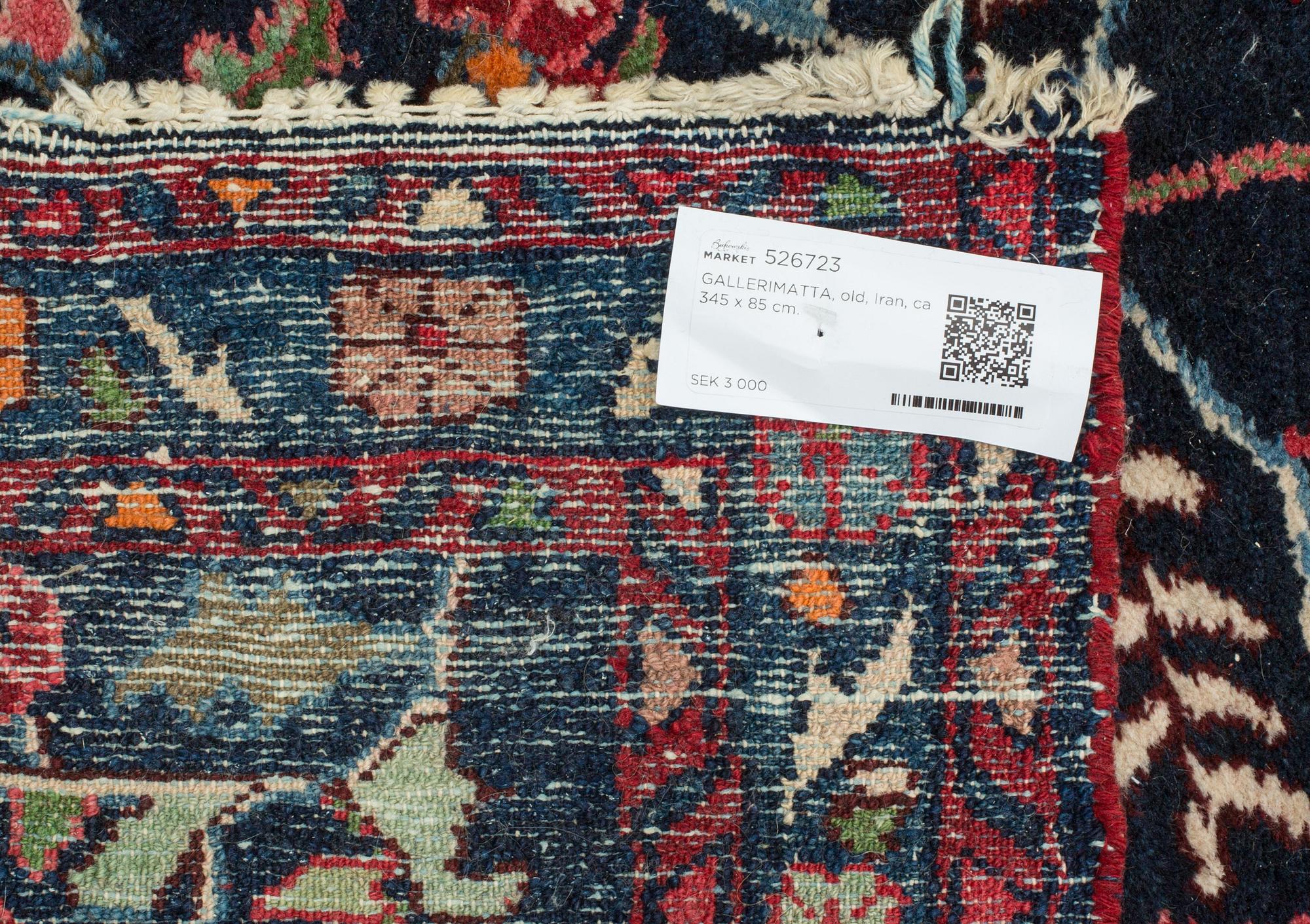 GALLERIMATTA, old, Iran, ca 345 x 85 cm.