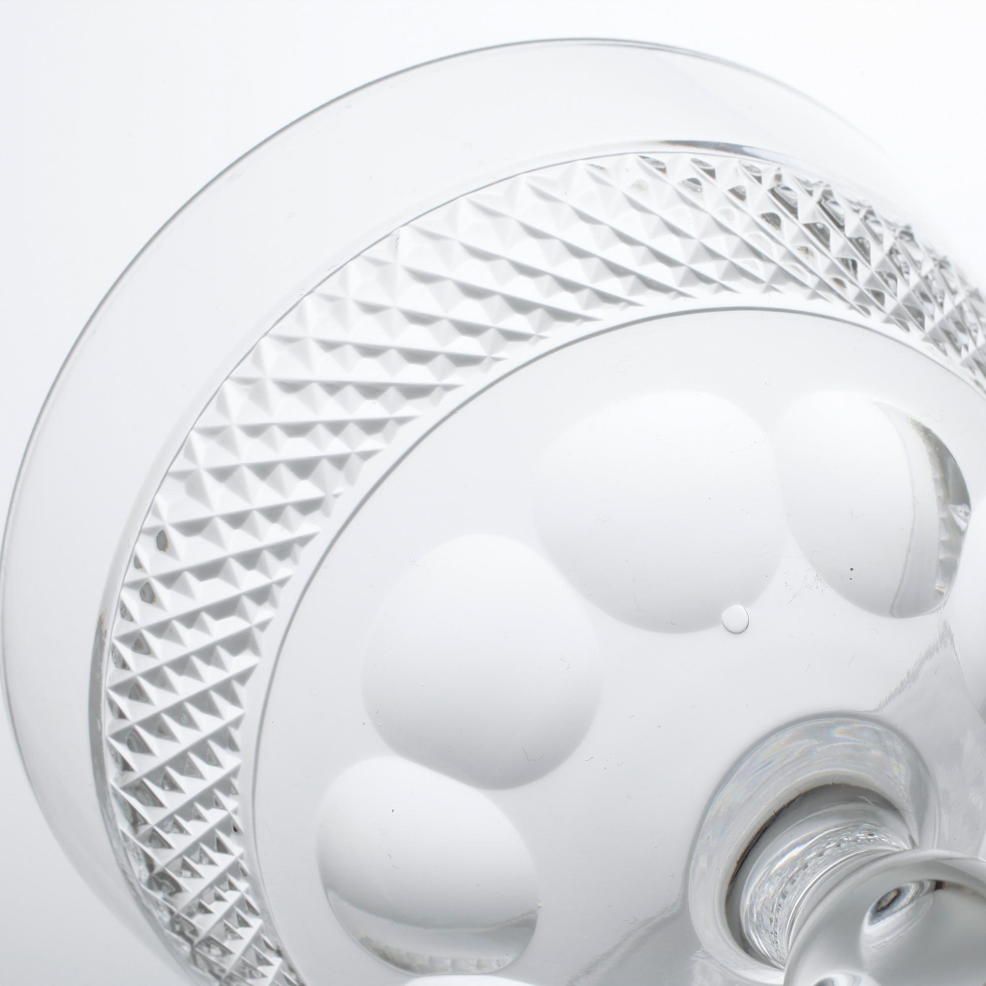 Eleven glass champagne cups, around mid 20th century.