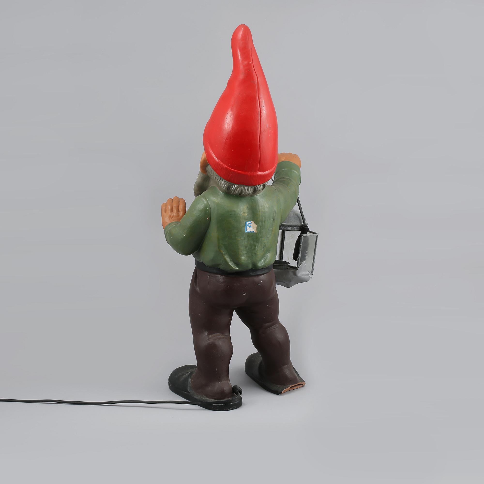 TOMTE med LYKTA, lergods, Heissner, Västtyskland, 1900-talets andra hälft.