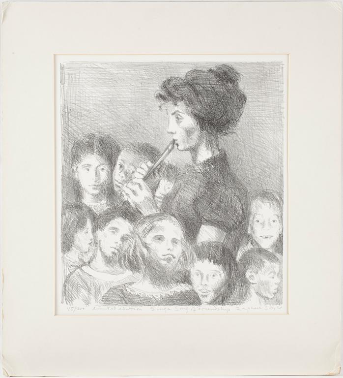 RAPHAEL SOYER. litografi. Signerad. Numrerad 45/300.