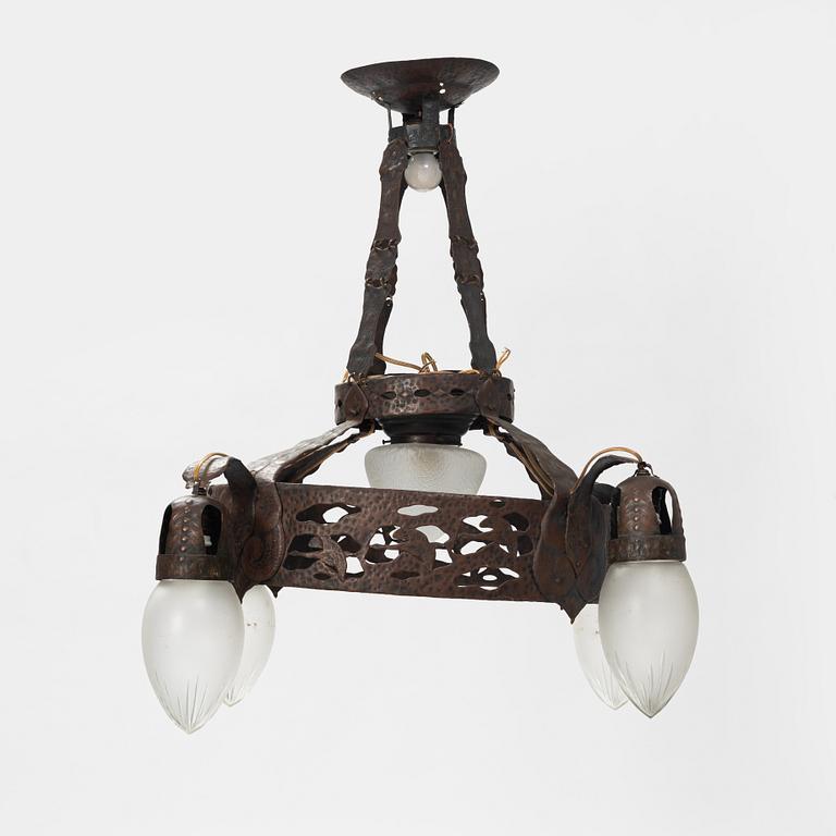 Ceiling lamp, Art Nouveau, first half of the 20th century.