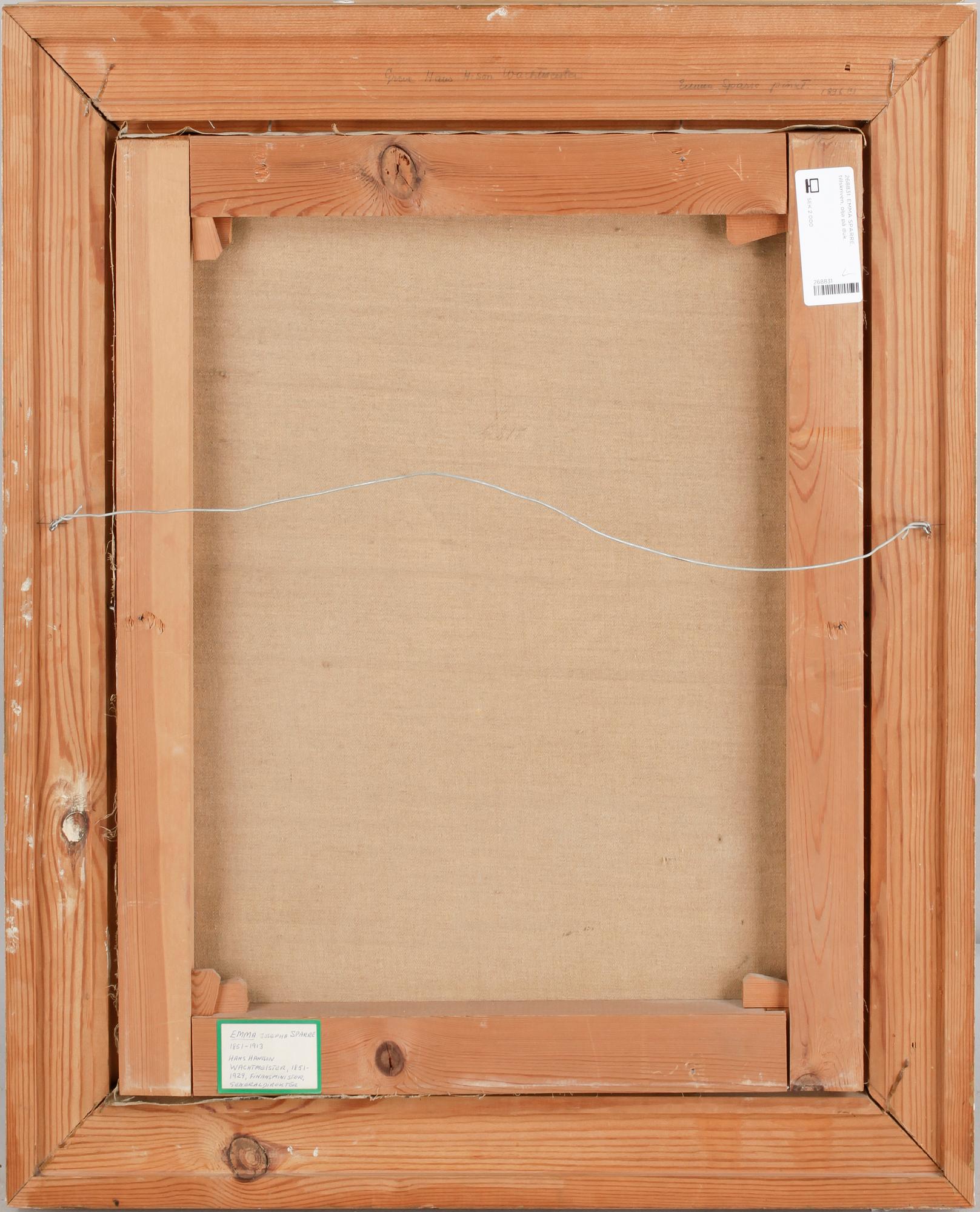 EMMA SPARRE, tillskriven, olja på duk.