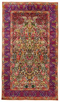 1102. SEMIANTIK KIRMAN LAVER. 238,5 x 139 cm.