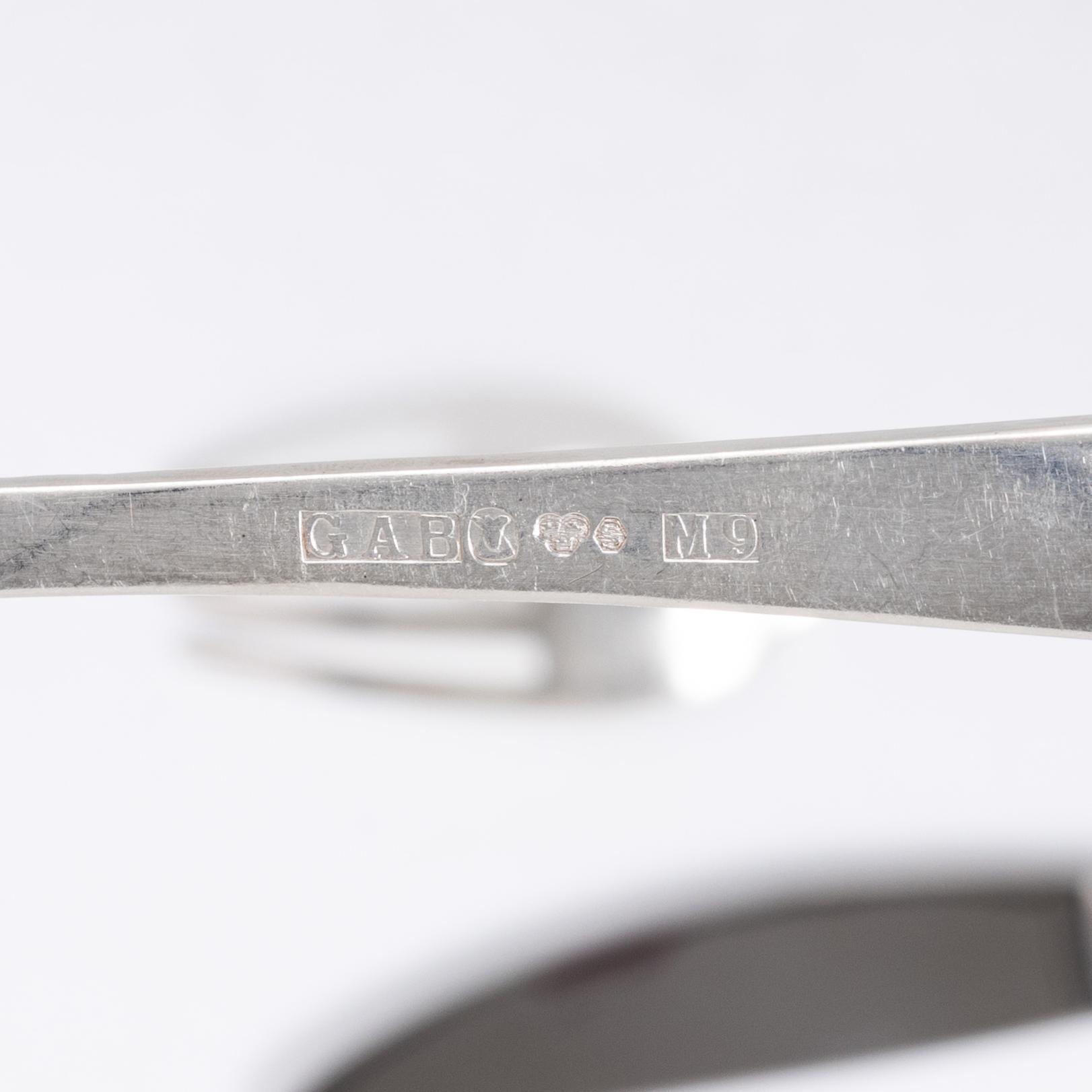 Jacob Ängman, a 46-piece silver flatware set i boxes, 'Rosenholm', GAB, Eskilstuna & Stockholm, Sweden, 1962-92.