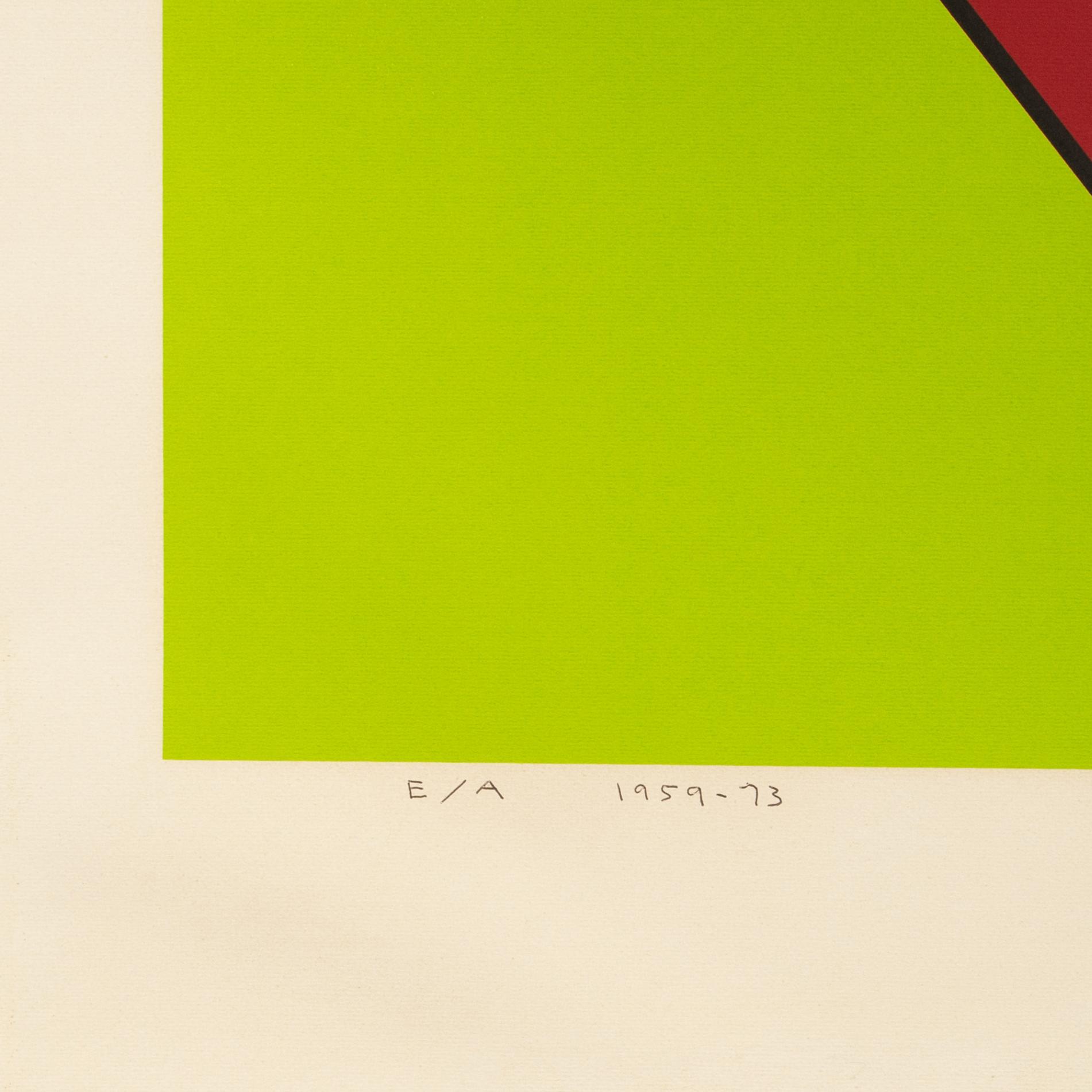 Olle Baertling, silkscreen in color, 1959-73, signed EA.