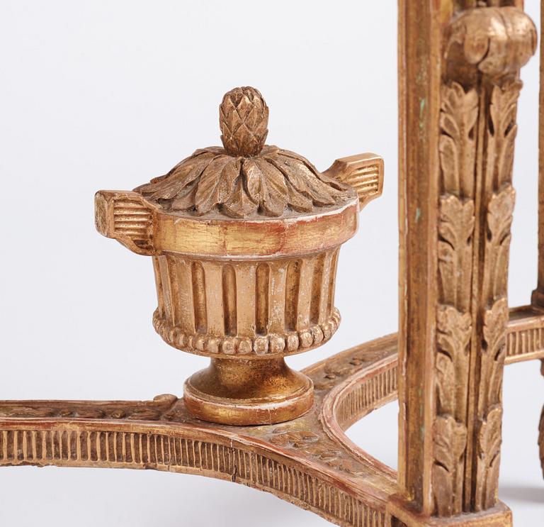 Konsolbord, Stockholmsarbete, 1700-talets slut, Gustavianskt.