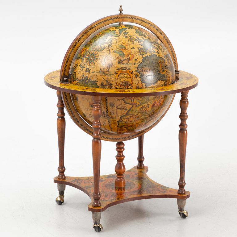 A bar globe, second half of the 20th Century.