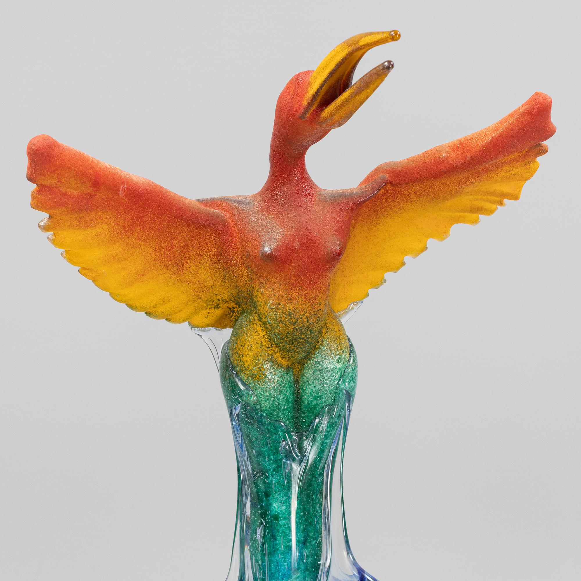 Kjell Engman, a unique glass sculpture, Kosta Boda, Sweden.