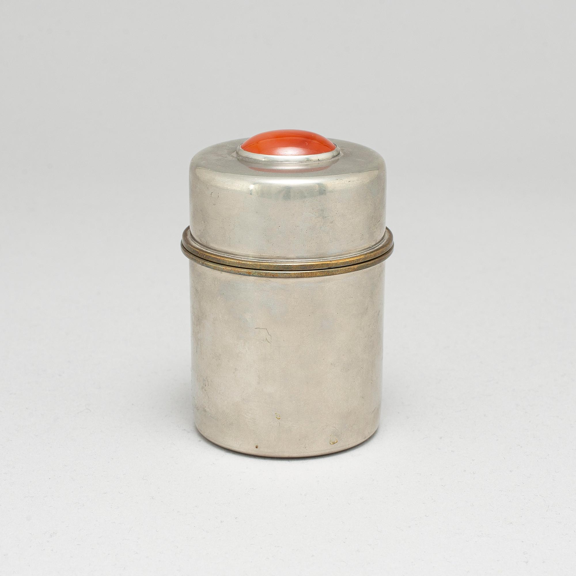 ESTRID ERICSON, a lidded pewter jar from Svenskt Tenn, Stockholm, 1964.
