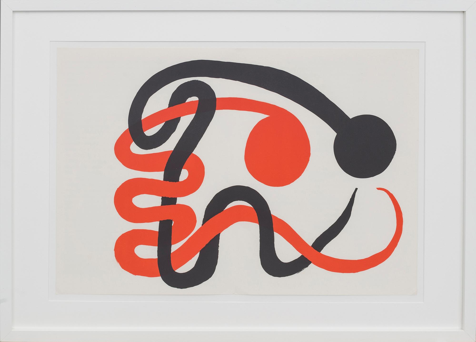 ALEXANDER CALDER, färglitografi. Ur Derriere Le Miroir nr 201.