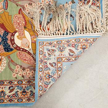 Matta Isfahan figural semiantik ca 105x70 cm.