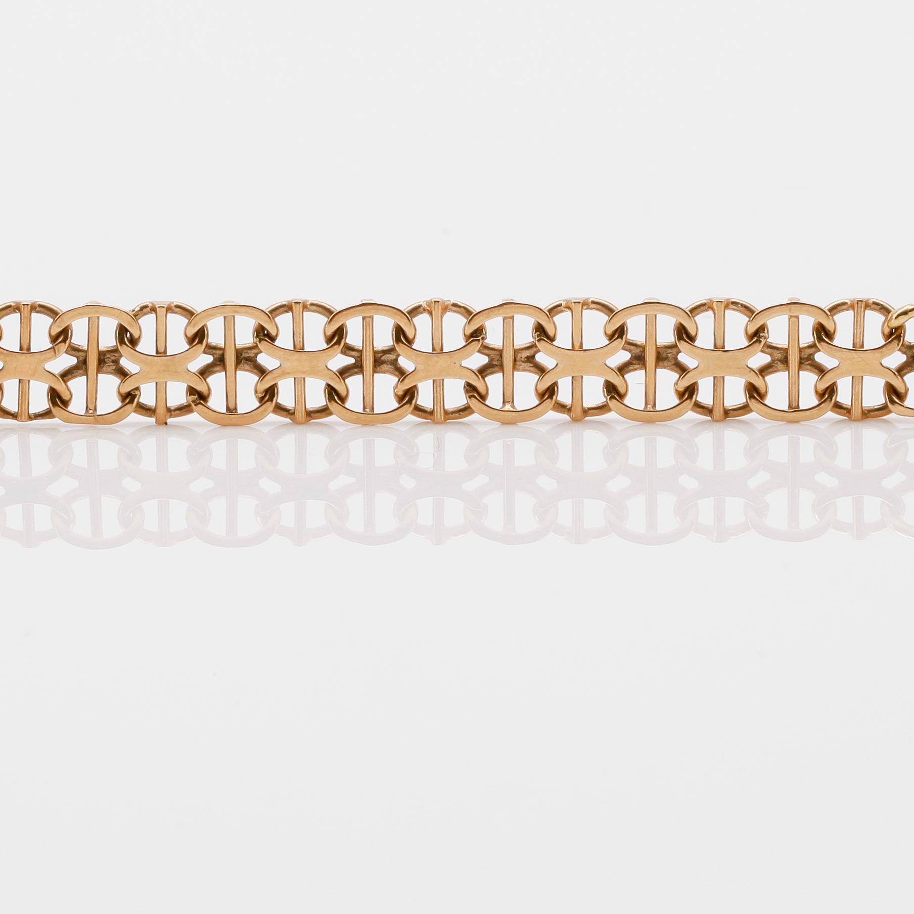 ARMBAND, 18K guld, svenska stämplar, 1946. Vikt ca 11 g.