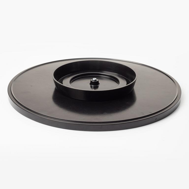 A Japanese blue and white six piece cabaret on a 'lazy Susy', secon half of the 20th century.