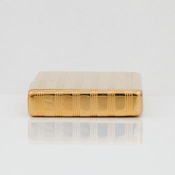 CIGARETTETUI, guld 18K, Heikki Kaksonen, företaget  H.Kaksonen Oy, Helsingfors 1941. Vikt ca 286 gram.