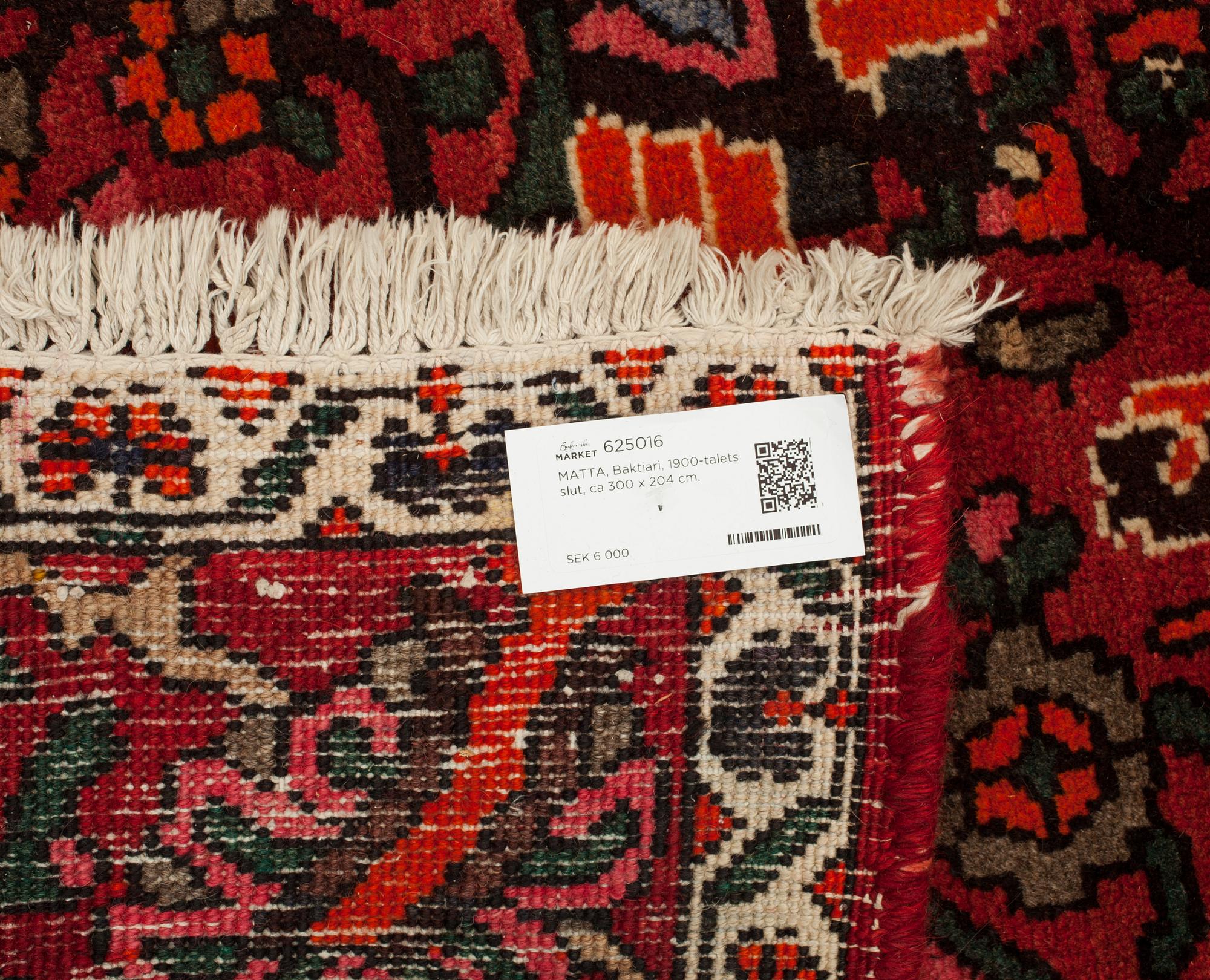 MATTA, Baktiari, 1900-talets slut, ca 300 x 204 cm.