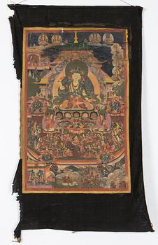 A Tibetan thangka, 19th/20th century.