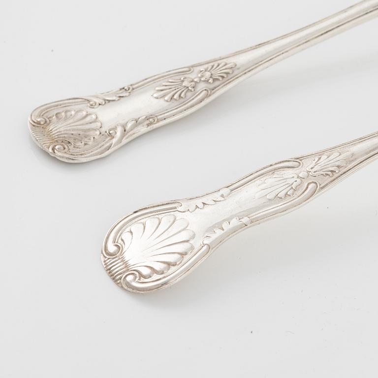 Nine silver spoons, different makers, mostly Swedish, 1857-1916.