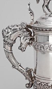 DRYCKESKANNA, silver, senempire, Gustaf Möllenborg Stockholm 1845. Vikt ca 950 gram.