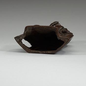 DAOISTISK GUDOM, brons. Qing dynastin, 17/1800-tal.