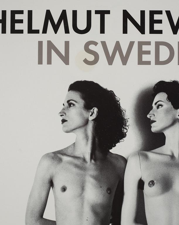 Helmut Newton, "Helmut Newton in Sweden", utställningsaffisch Hasselblad center.