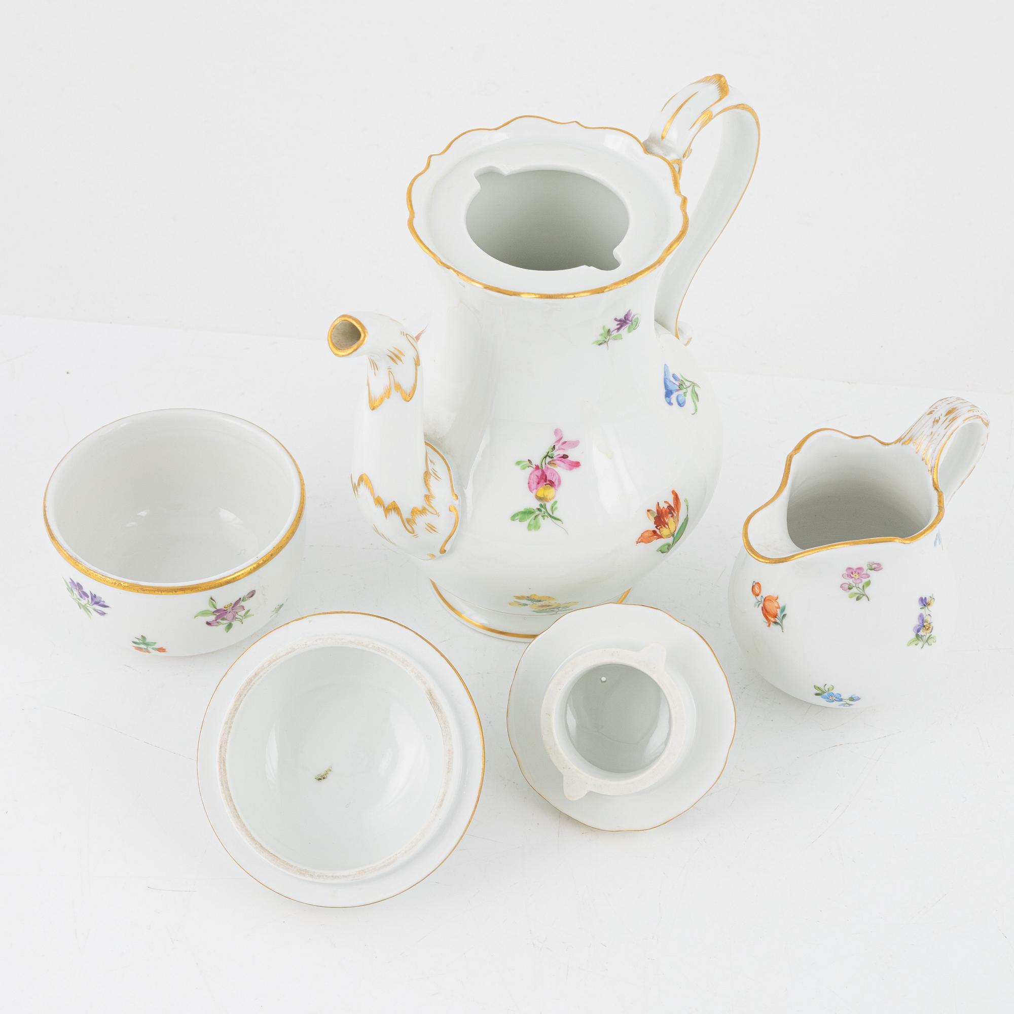 A 27-piece porcelain Mocca set, Meissen, Germany.
