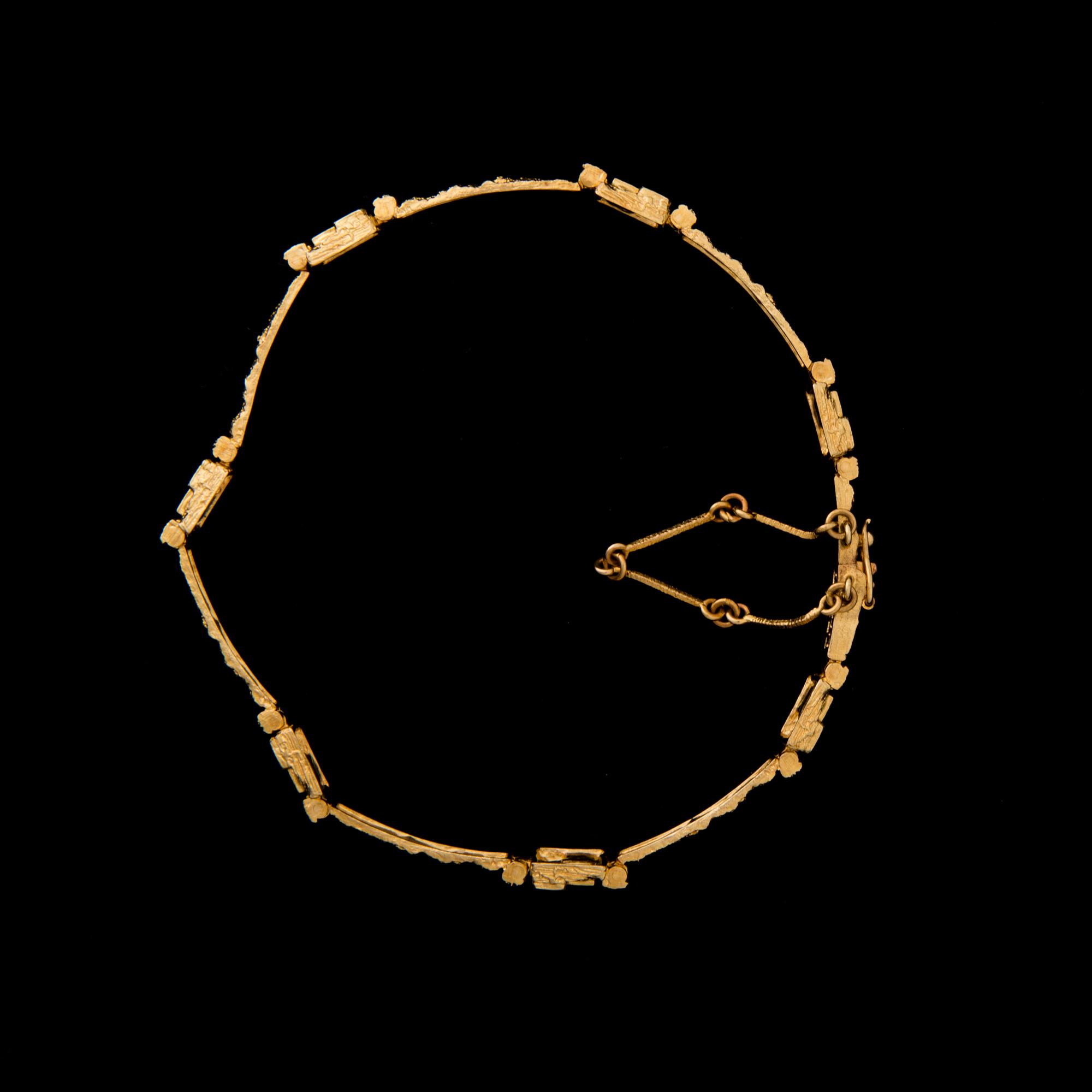 BRACELET, "Timanttietapit", 8/8 cut diamonds, 18K gold. Lapponia 1975.