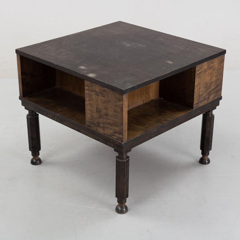 A birch Art Deco smoking table, 1920's/1930's.