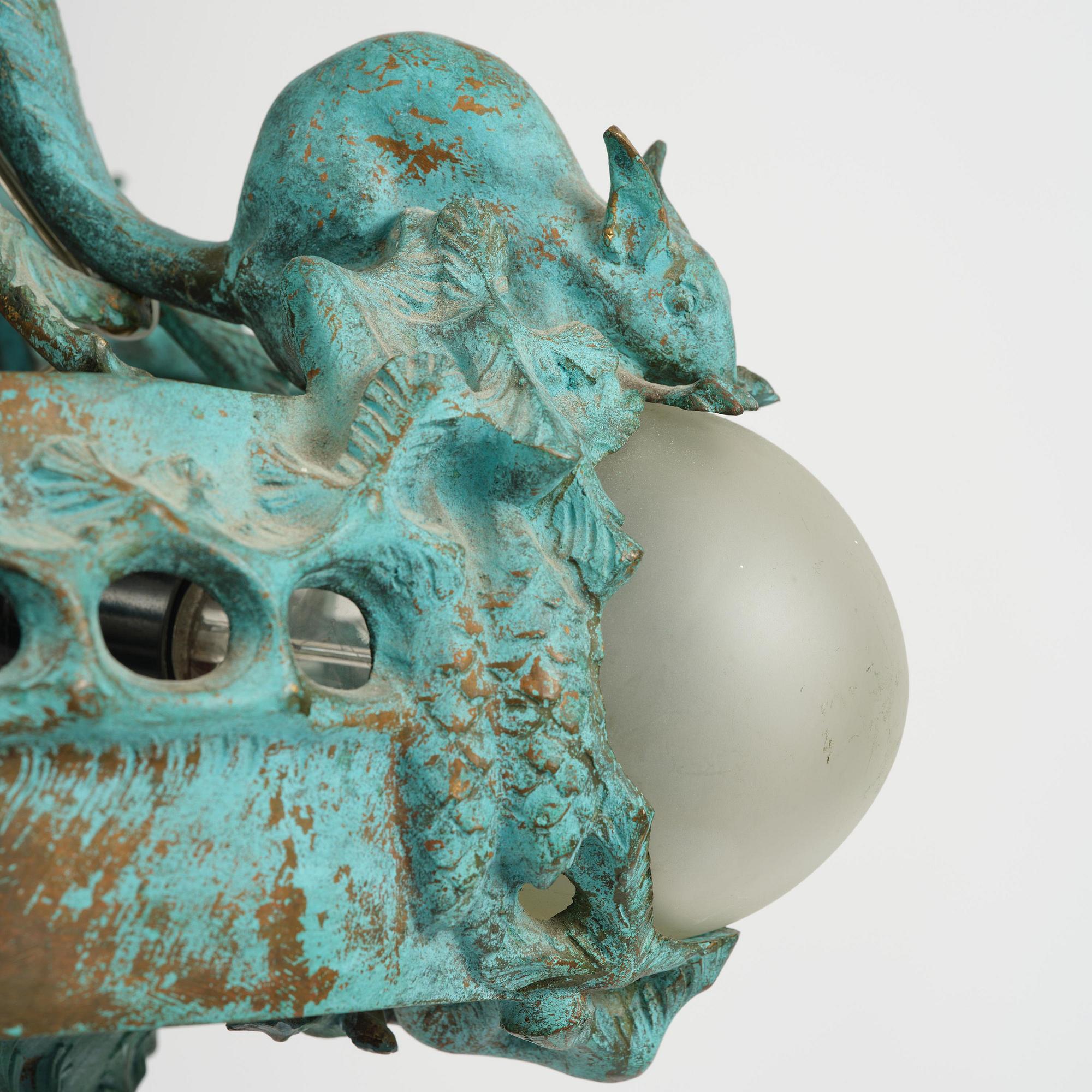 Emy Wahlström, an Art Nouveau chandelier model "5024", Arvid Böhlmarks Lampfabrik, Stockholm, 1910s.