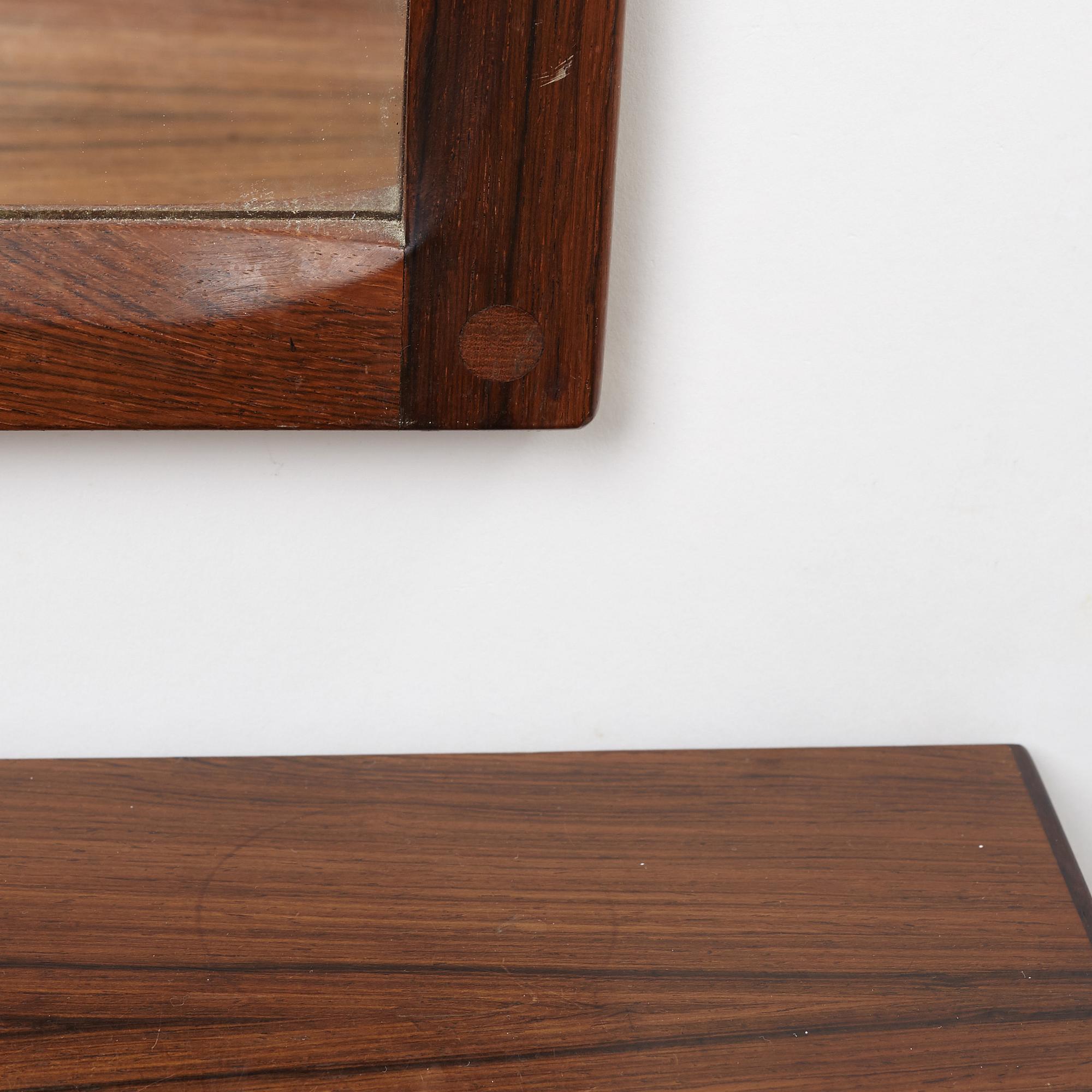 AKSEL KJERSGAARD, hallmöbel och spegel, Odder, Danmark, 1950-/60-tal.