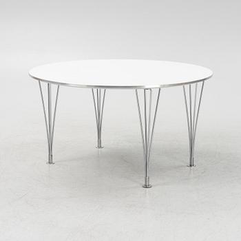 Bruno Mathsson & Piet Hein, coffee table, "Supercircle", Fritz Hansen, 1982.