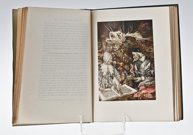 BOK, "The Complete Angler" av Izaak Walton, London 1931, ill av Arthur Rackham.