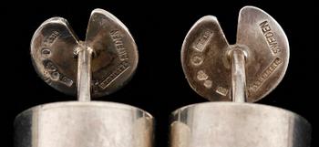 MANCHETTKNAPPAR, sterling silver och bergkristall,  Sigurd Persson, Stockholm 1964. Ca 20 g tot.