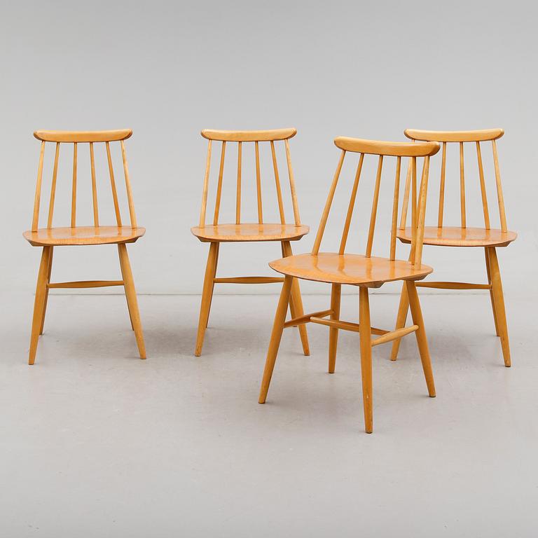 STOLAR, 4 st, "Fanett", Ilmari Tapiovaara, Edsbyverken, 1960-tal.