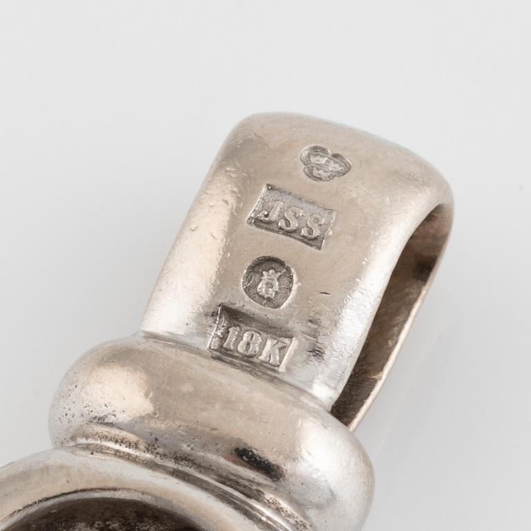 Hänge, 18K vitguld med briljantslipad diamant.
