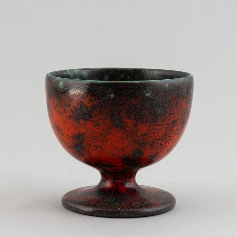 Hans Hedberg, a faience footed bowl, Biot, France.