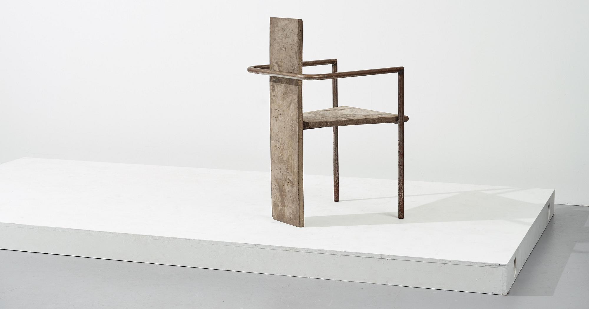 Jonas Bohlin, a "Concrete" armchair, Källemo, Värnamo, Sweden 1981.