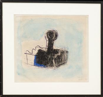 JEAN FAUTRIER, monotype in colours, signed and dated (19)48.