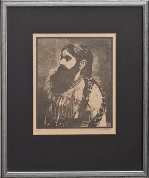 Peter Blake, "The Side Show" (Fat Boy; Tattooed man; Giant; Midget; Bearded Lady).