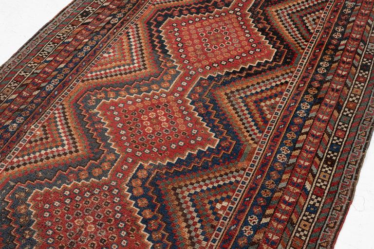 Carpet, qashqai, approx. 230 x 130 cm, antique.